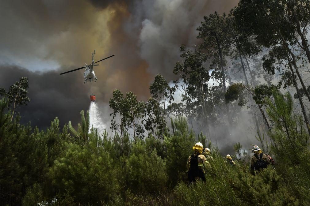 Mais de 230 operacionais e quatro meios aérios combatem fogo em Seia