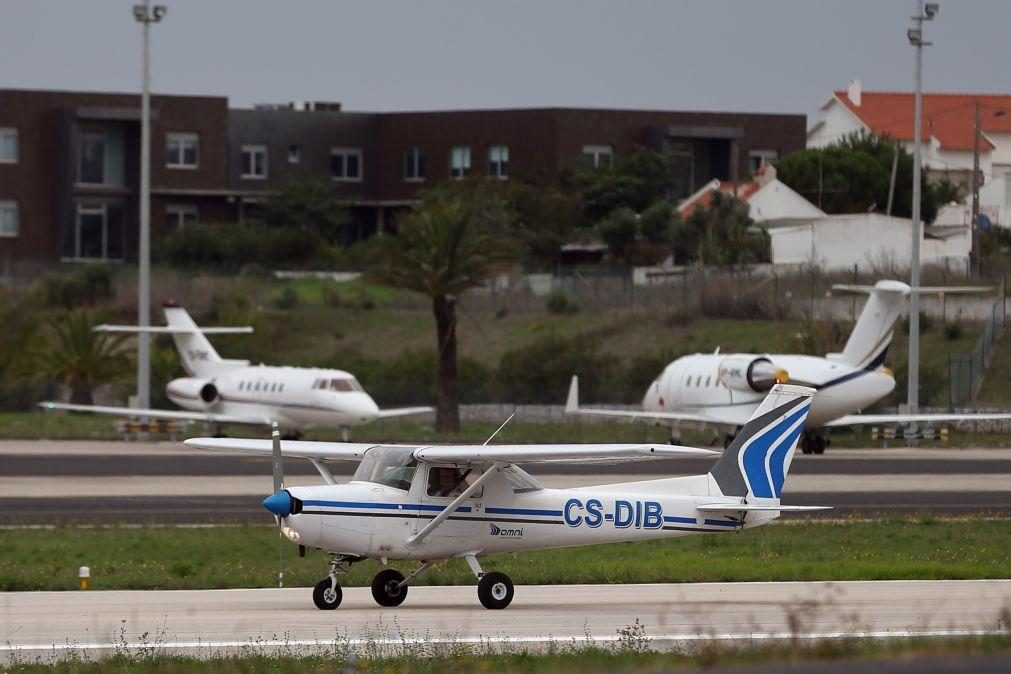 Jovens do Climáximo entram no aeródromo de Tires e pintam jato privado