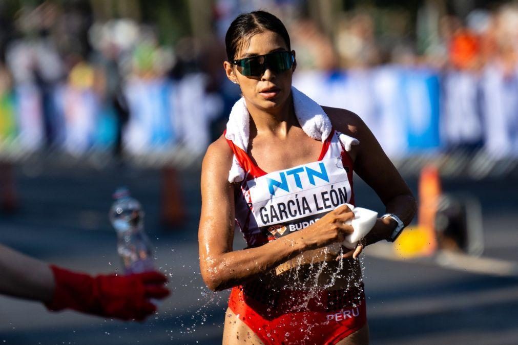 Marchadores Kimberly García, Érica Sena e Brian Pintado competem em Rio Maior