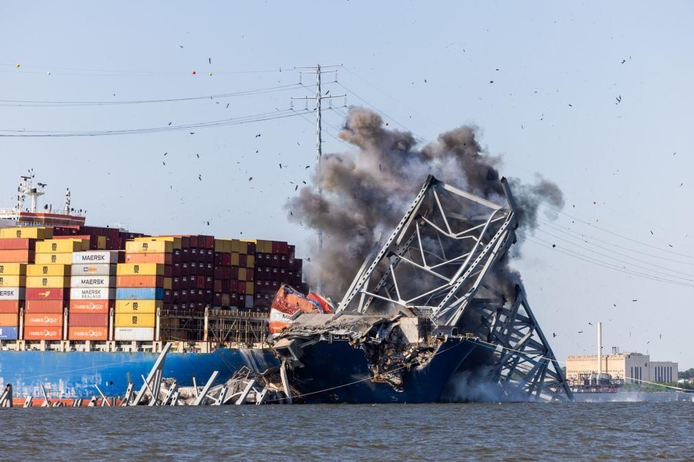 Navio que causou queda da ponte de Baltimore será retirado segunda-feira