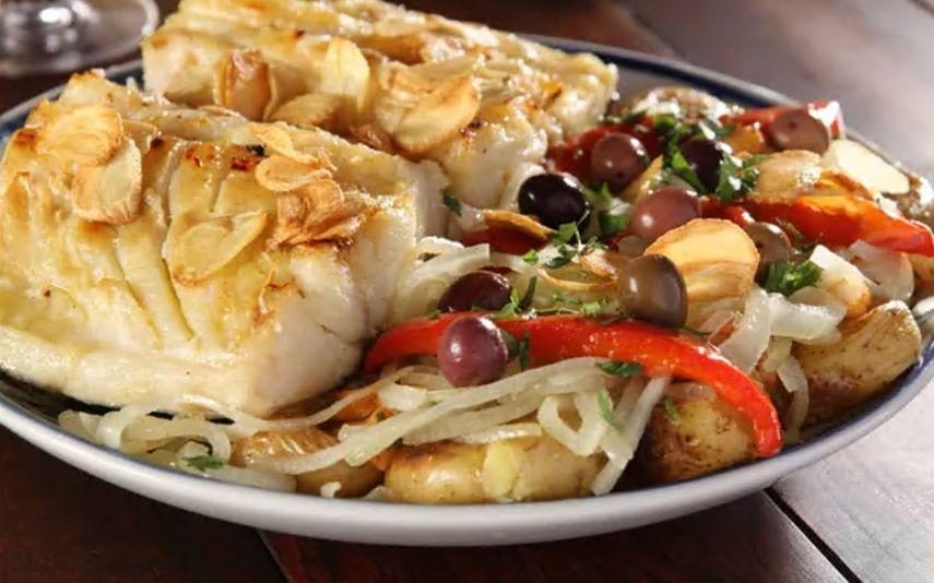 Receita - Bacalhau no Forno com cebola