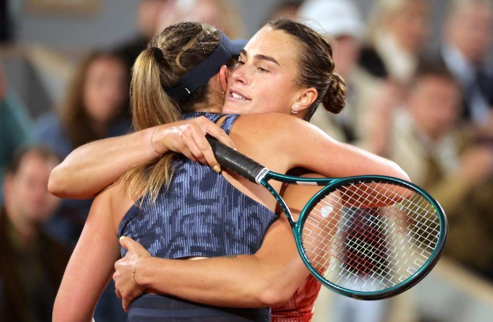 Aryna Sabalenka nos oitavos de final de Roland Garros