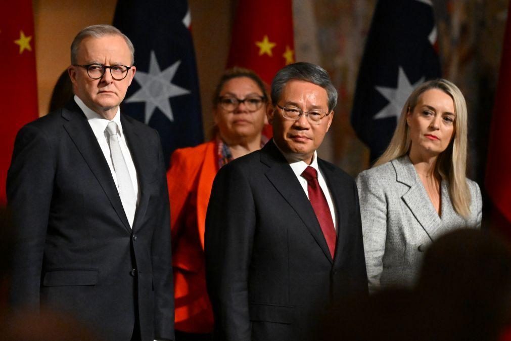 Primeiro-ministro da China diz que relações com Austrália estão 