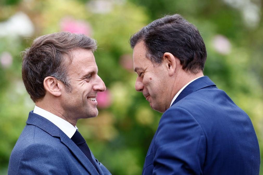 Montenegro expressa a Macron empenho no reforço da relação com França
