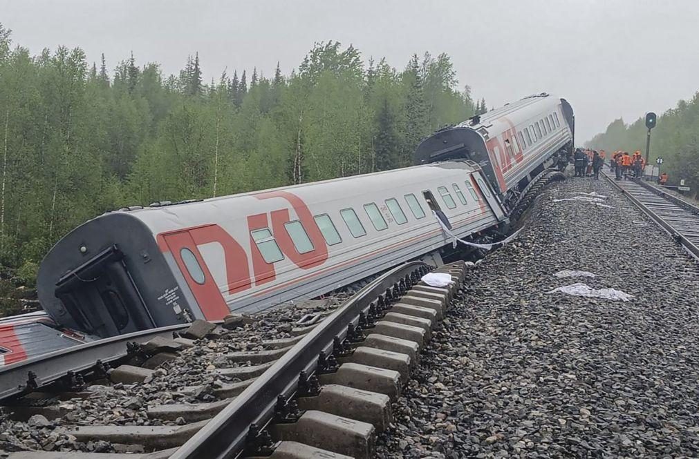 Acidente com comboio na Rússia causa três mortos e dezenas de feridos