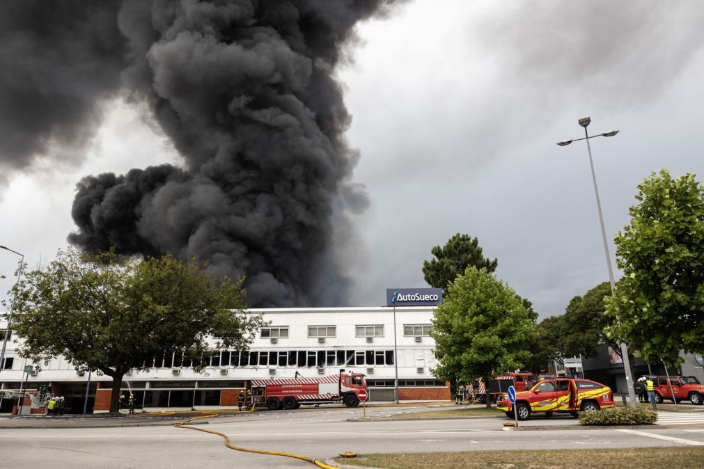 Mais de 80 operacionais estão a combater incêndio na zona industrial do Porto