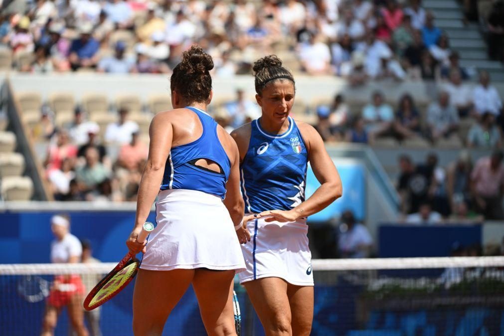 Tenistas italianas Errani e Paolini na final de pares femininos de Paris2024