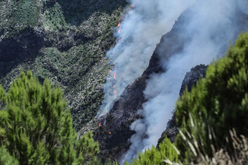 Duas frentes mantêm-se ativas na Madeira, Pico Ruivo a que mais preocupa