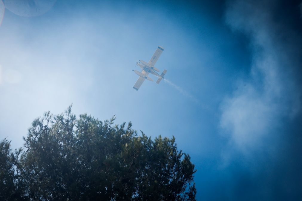 Mais de 100 bombeiros e 8 meios aéreos combatem fogo em Freixo de Espada à Cinta