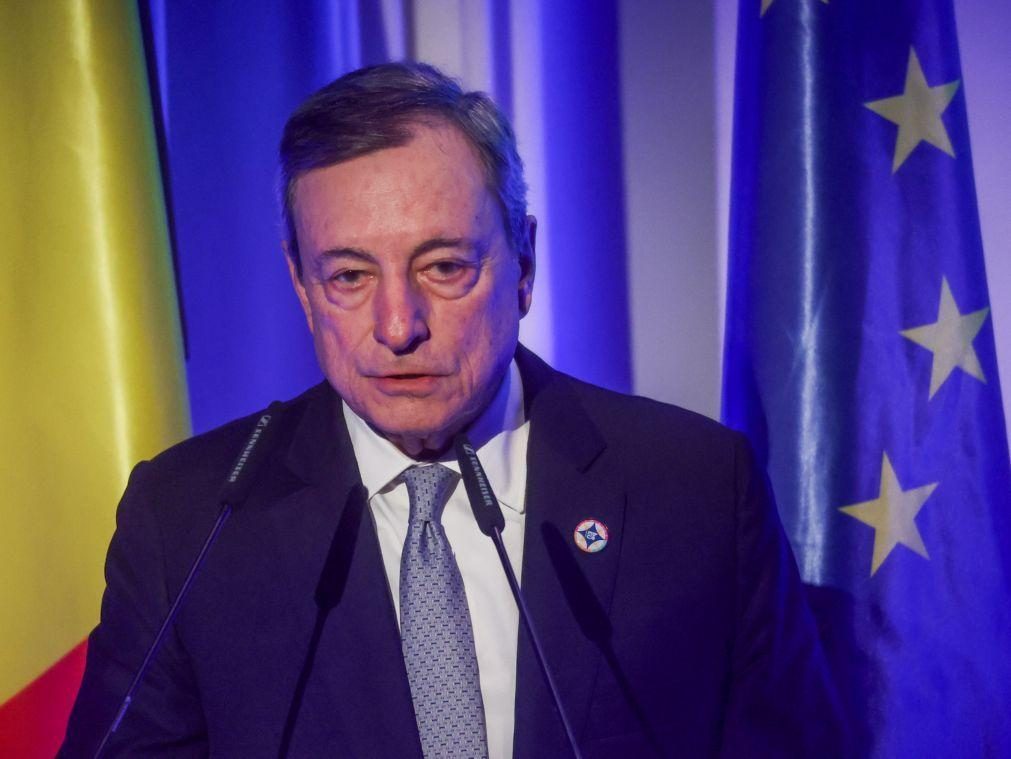 Draghi apresenta na 2.ª-feira relatório para derrubar barreiras e tornar UE competitiva