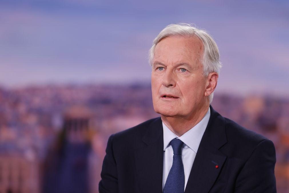 Novo PM francês Barnier promete que a sua política 