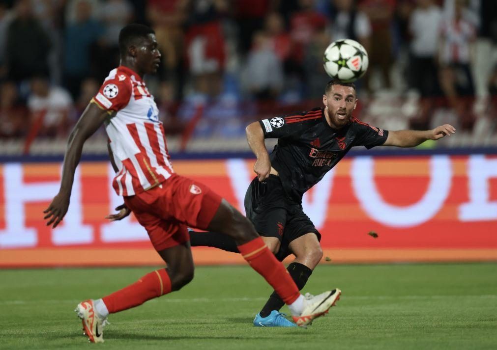 Benfica vence Estrela Vermelha na estreia na fase de liga da 'Champions'