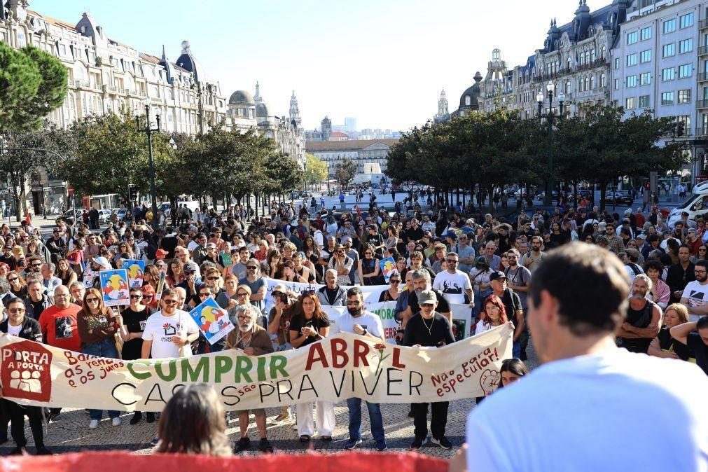 Centenas de pessoas concentradas no Porto para reclamar direito à habitação