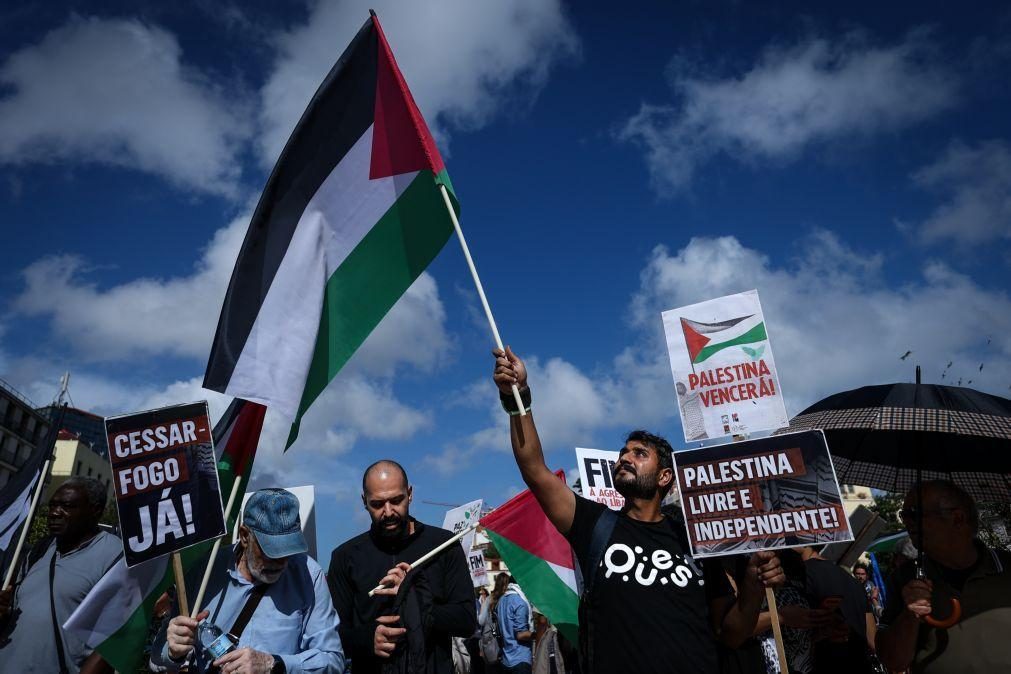 Milhares manifestam-se em Lisboa para exigir paz no Médio Oriente