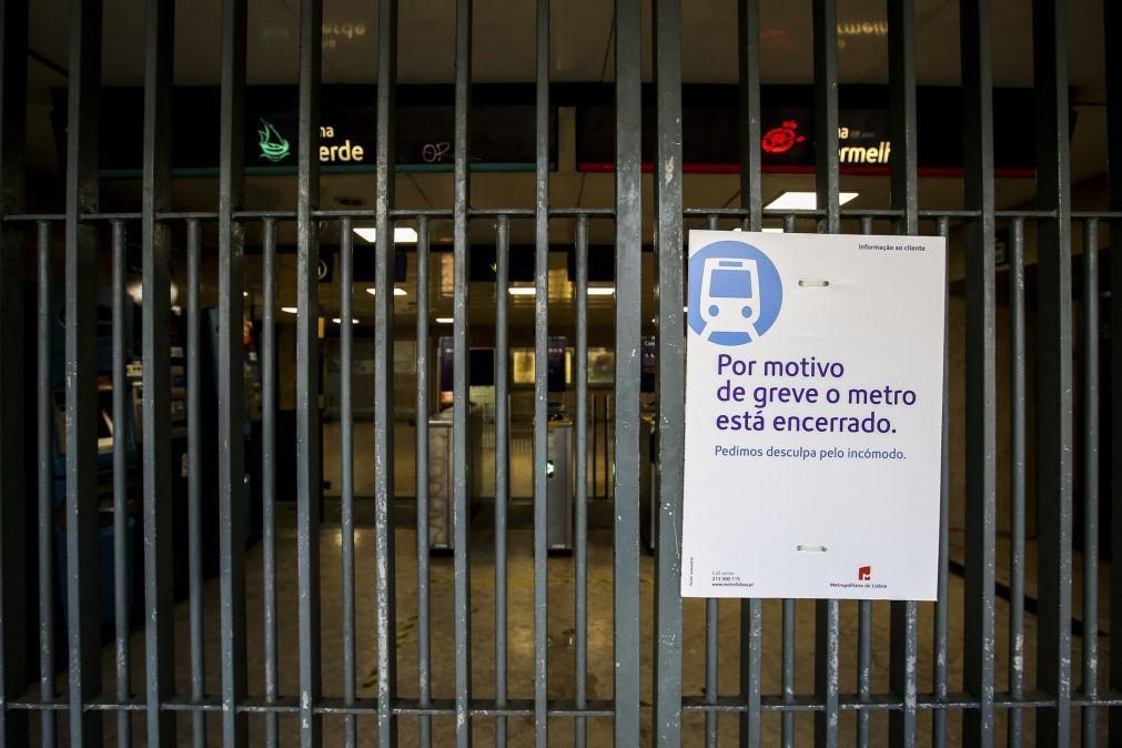 Trabalhadores do Metro de Lisboa em greve parcial na quarta-feira de manhã