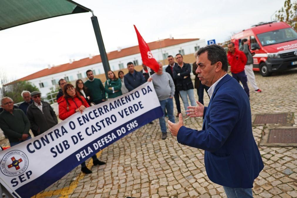 Protesto junta 30 pessoas contra fecho de urgência de Castro Verde