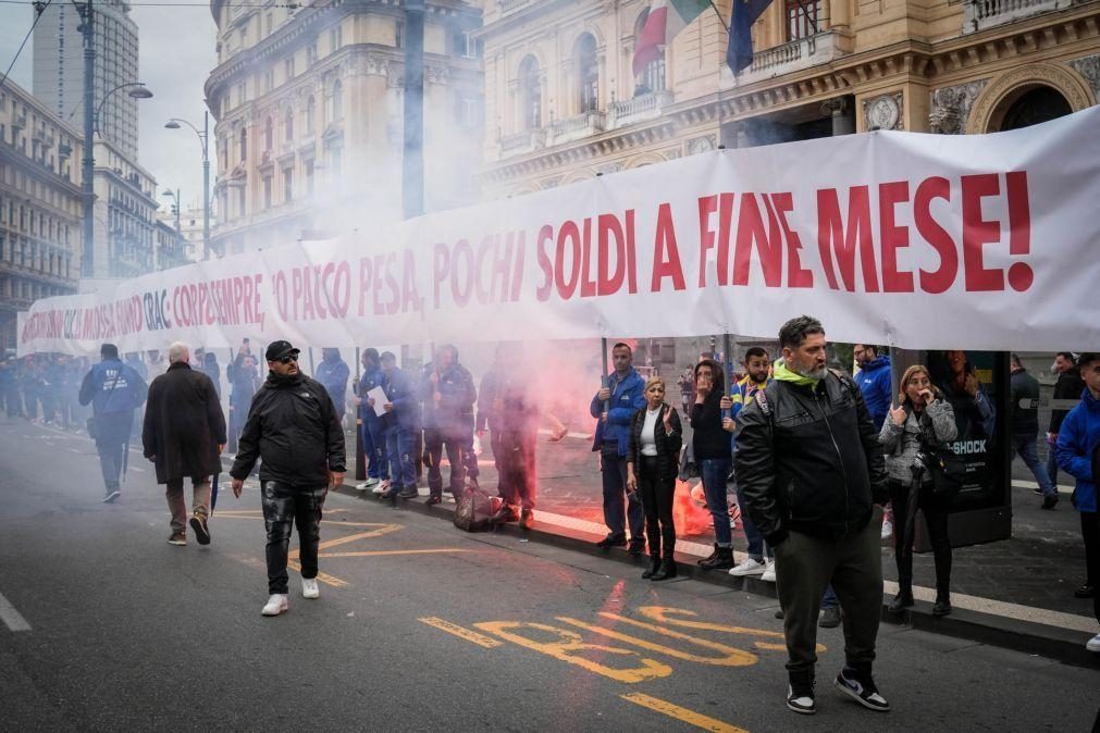 Confrontos entre polícia e manifestantes em Turim em dia greve geral