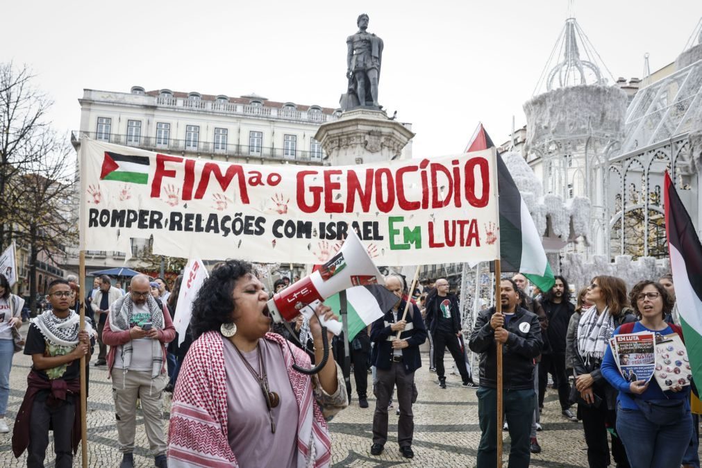 Centenas de manifestantes pedem em Lisboa a libertação da Palestina