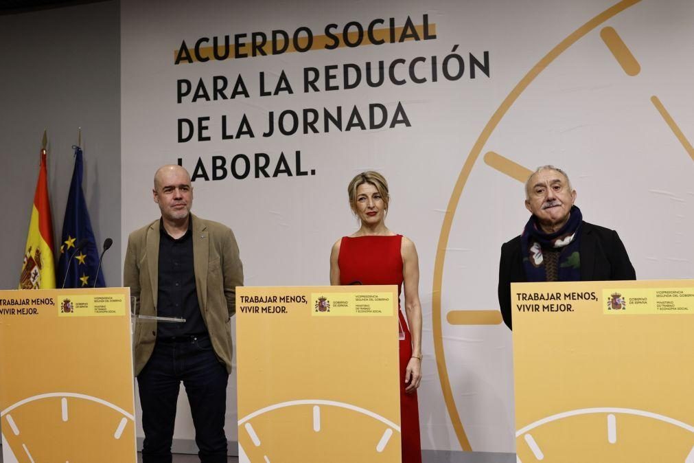 Governo espanhol e sindicatos acordam reduzir semana laboral a 37,5 horas