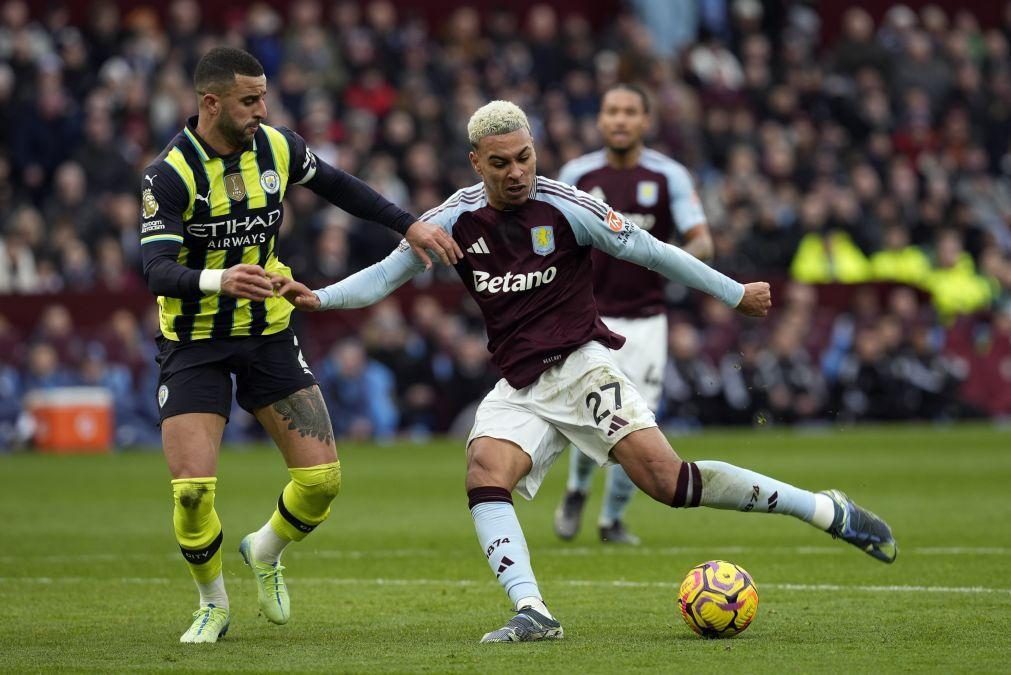 Aston Villa vence e acentua pesadelo do tetracampeão Manchester City