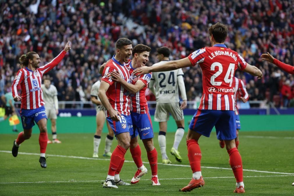 Atlético de Madrid sobe à liderança da Liga espanhola