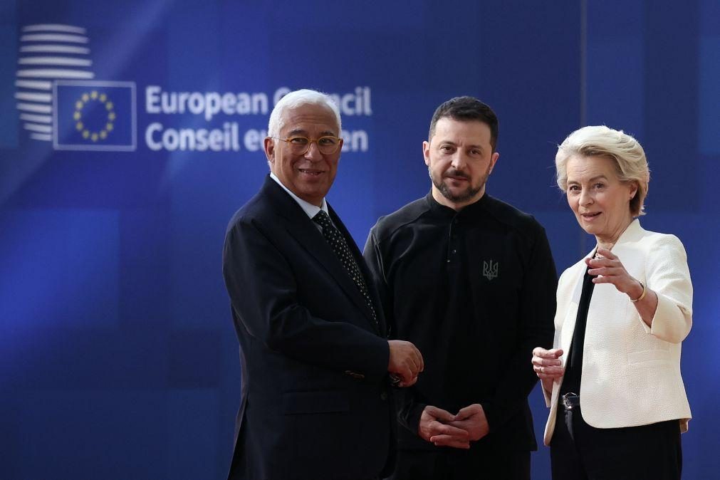 Zelensky agradece a Costa e Von der Leyen por UE não deixar ucranianos sozinhos