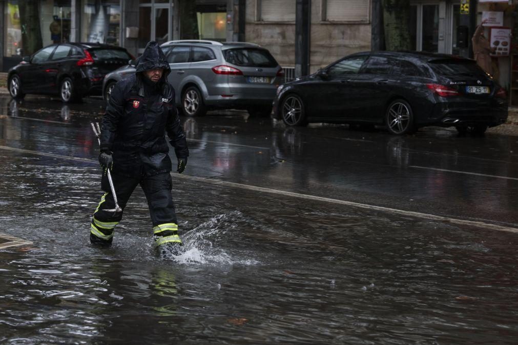 Mau tempo: Registadas 319 ocorrências até às 19:00, maioria na Grande Lisboa e Lezíria do Tejo