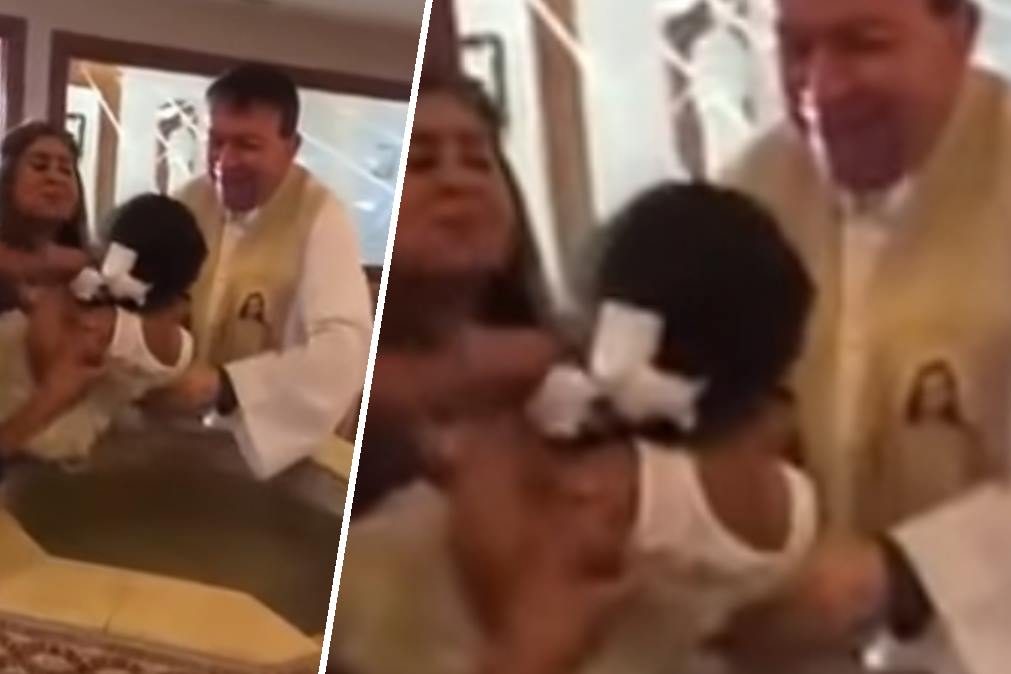 Menina insulta padre durante cerimónia de batismo [vídeo]