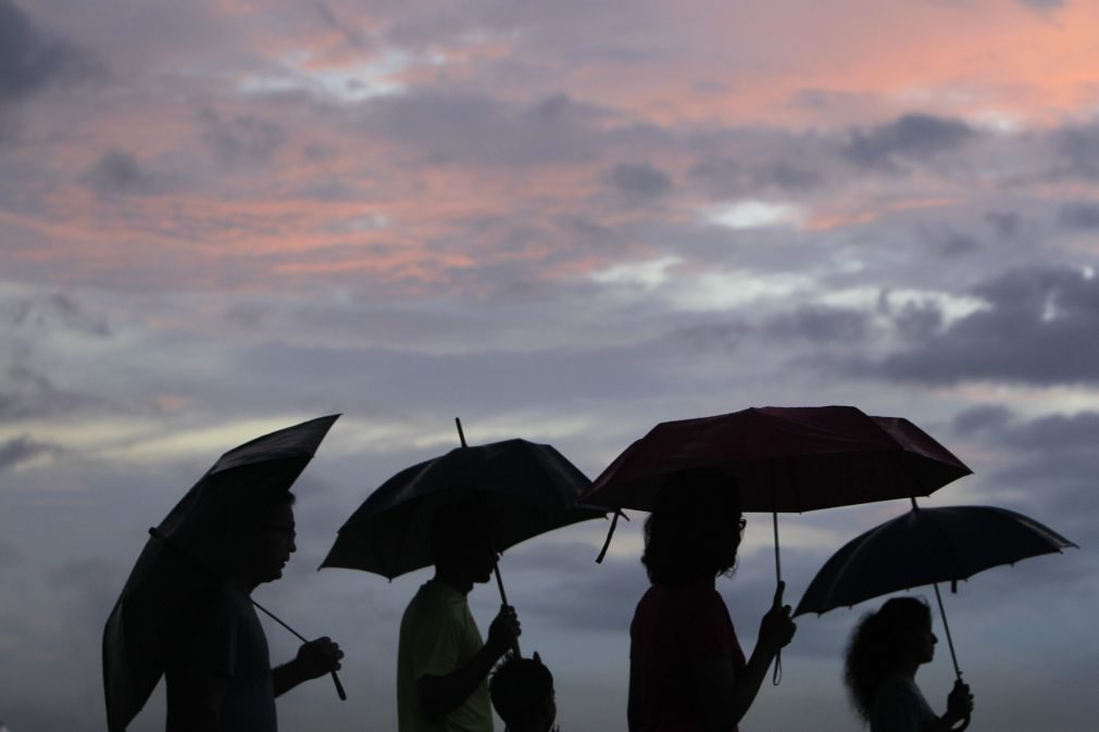 Dezasseis distritos do continente sob aviso amarelo devido à previsão de chuva