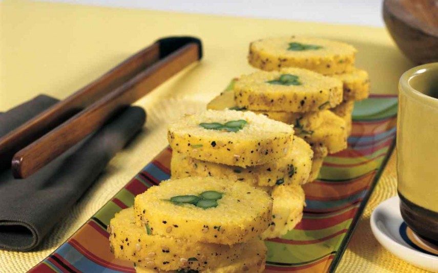 Polenta com espargos Cozinha saudável