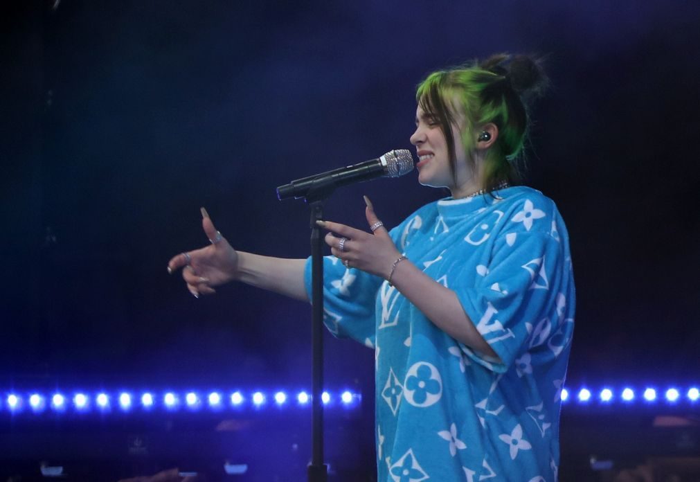 Billie Eilish atua em 2020 no festival Nos Alive