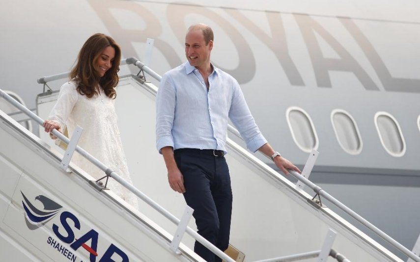 William e Kate: Susto no Paquistão Avião real apanhado por tempestade