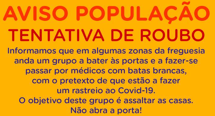 Alerta, não abra a porta. Grupo faz-se passar por médicos a fazer testes ao Covid-19